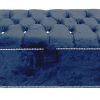 Chesterfield Ottoman Storage-Box-Footstool-Bench (Blue-Color)