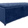 Chesterfield Ottoman Storage-Box-Footstool-Bench (Blue-Color)