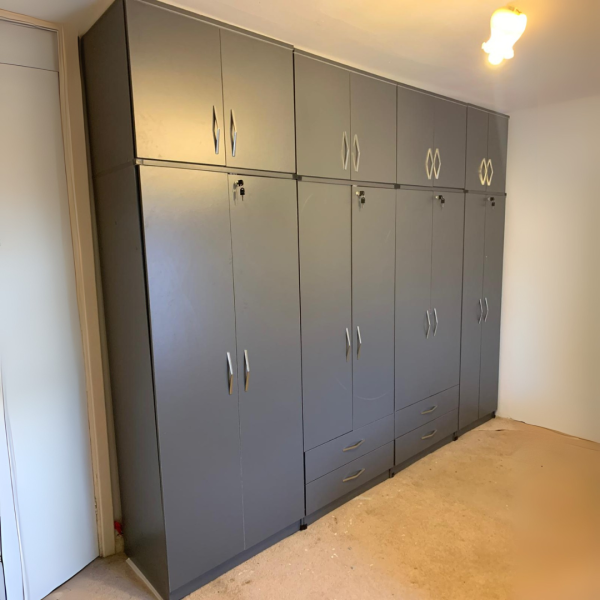 Full Wall Cover Wardrobe with Top Cupboards