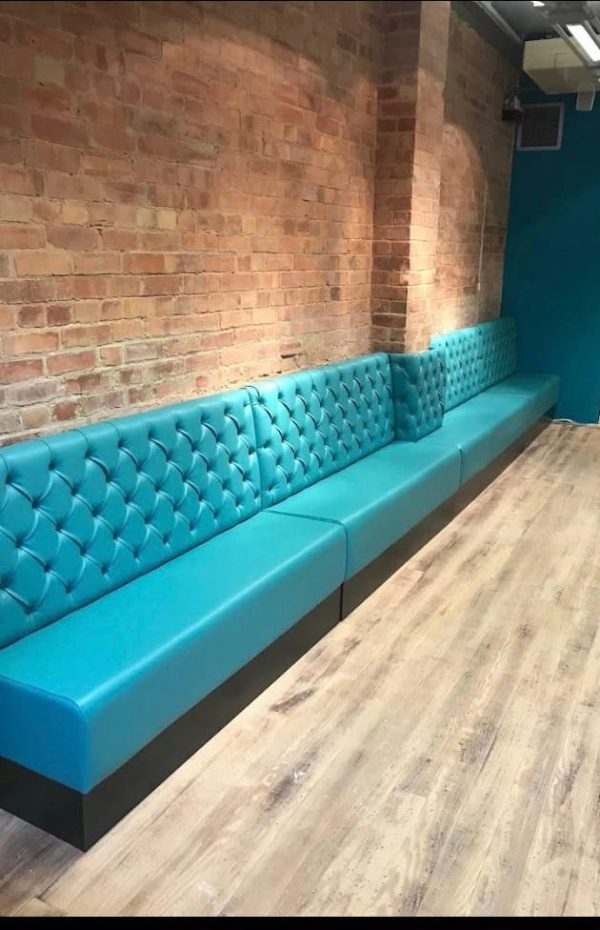 Restaurant Booth Seating with Chesterfield Design – Custom Size Benches